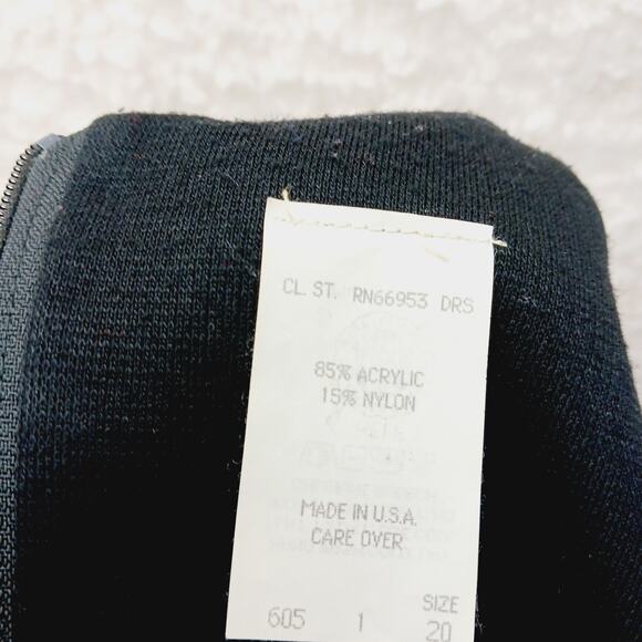 Dress Shift 20W Black Vintage Glam Mob Wife Evening Party Holiday Sequins Beads - Picture 6 of 12